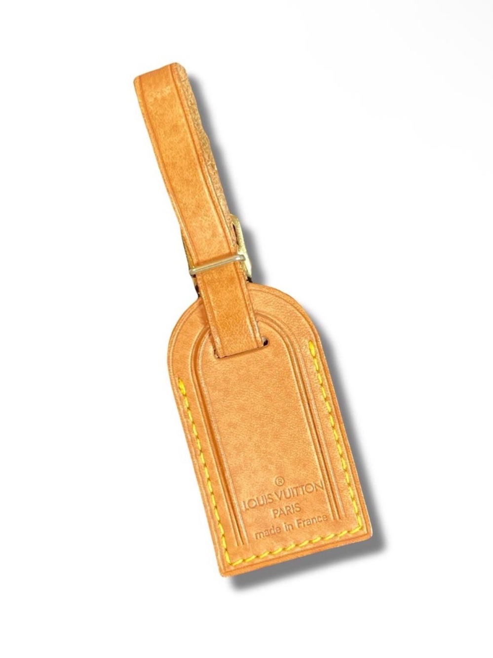 Louis Vuitton Vintage Vachetta Leather Small Luggage Tag Keepall Charm